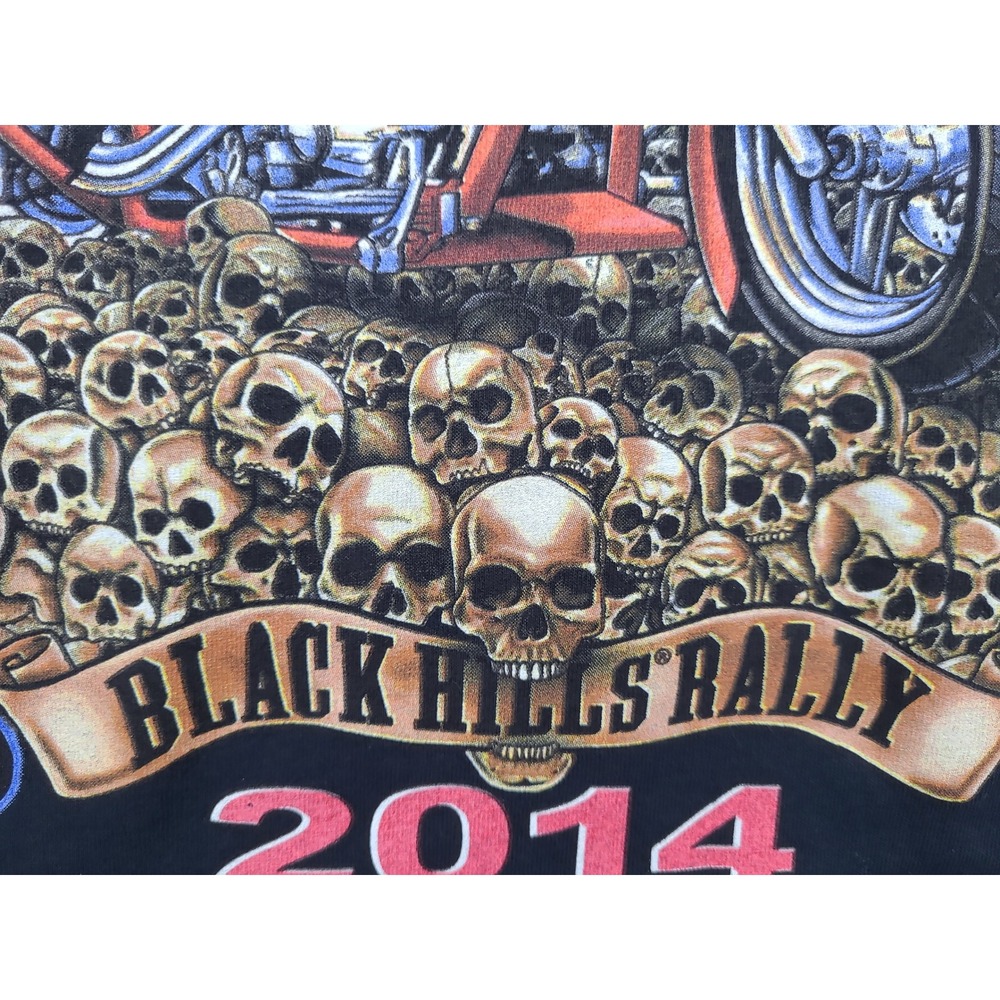 Sturgis Black Hills Rally Motorcycle Graphic Tee Shirt Mens L 75th Anniversary - Picture 4 of 9